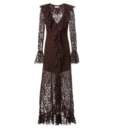 DE LA VALI Clementina asymmetric lace maxi dress | Thumbnail 1
