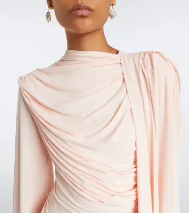 DE LA VALI Perisa draped caped jersey maxi dress | Thumbnail 4 DE LA VALI Perisa draped caped jersey maxi dress | Thumbnail 4
