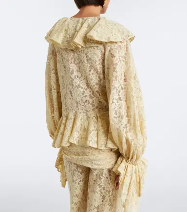 DE LA VALI Mija ruffled lace blouse | Thumbnail 4