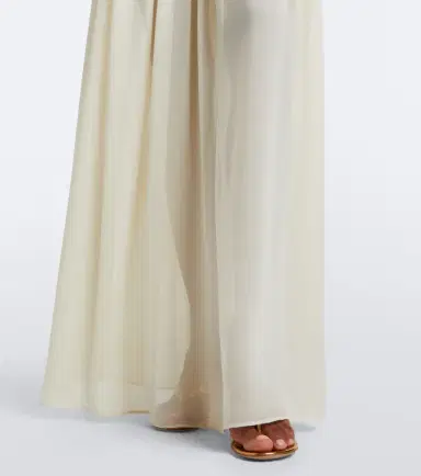 DE LA VALI Cruz draped chiffon maxi dress | Thumbnail 7