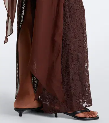 DE LA VALI Rosa georgette and lace maxi dress | Thumbnail 4 DE LA VALI Rosa georgette and lace maxi dress | Thumbnail 4