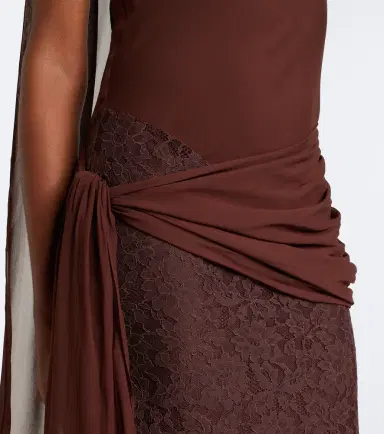 DE LA VALI Rosa georgette and lace maxi dress | Thumbnail 7 DE LA VALI Rosa georgette and lace maxi dress | Thumbnail 7
