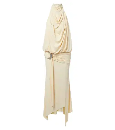 DE LA VALI Vida draped jersey midi dress | Thumbnail 1 DE LA VALI Vida draped jersey midi dress | Thumbnail 1