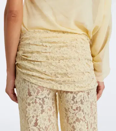 DE LA VALI Rocio cotton-blend lace wide-leg pants | Thumbnail 2
