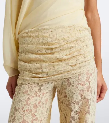 DE LA VALI Rocio cotton-blend lace wide-leg pants | Thumbnail 3