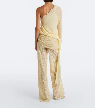 DE LA VALI Rocio cotton-blend lace wide-leg pants | Thumbnail 4