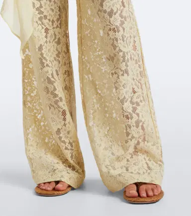 DE LA VALI Rocio cotton-blend lace wide-leg pants | Thumbnail 5