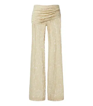 DE LA VALI Rocio cotton-blend lace wide-leg pants | Thumbnail 1