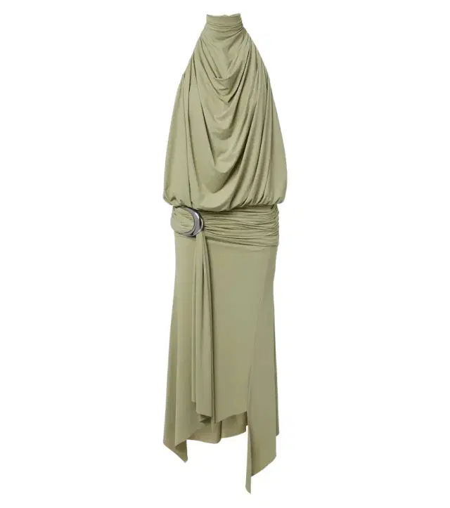 Vida draped jersey midi dress