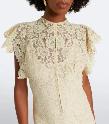 DE LA VALI Laia cutout cotton-blend lace maxi dress | Thumbnail 4