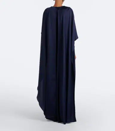 Simkhai Izel asymmetric caped satin gown | Thumbnail 3