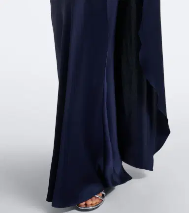 Simkhai Izel asymmetric caped satin gown | Thumbnail 5