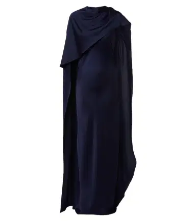 Simkhai Izel asymmetric caped satin gown | Thumbnail 1