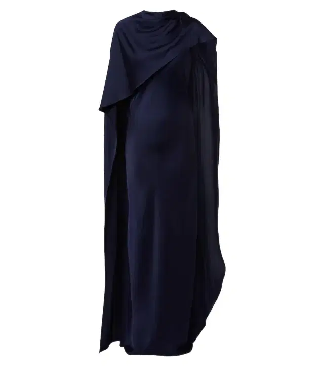 Izel asymmetric caped satin gown