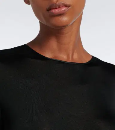 Saint Laurent Open-back jersey bodysuit | Thumbnail 2 Saint Laurent Open-back jersey bodysuit | Thumbnail 2