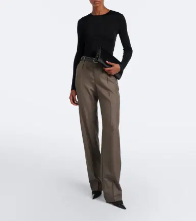 Saint Laurent Open-back jersey bodysuit | Thumbnail 4 Saint Laurent Open-back jersey bodysuit | Thumbnail 4