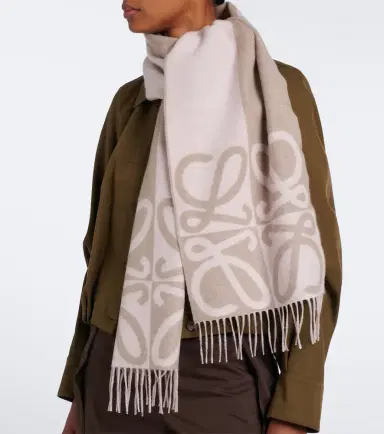 Loewe Anagram wool and cashmere scarf | Thumbnail 4