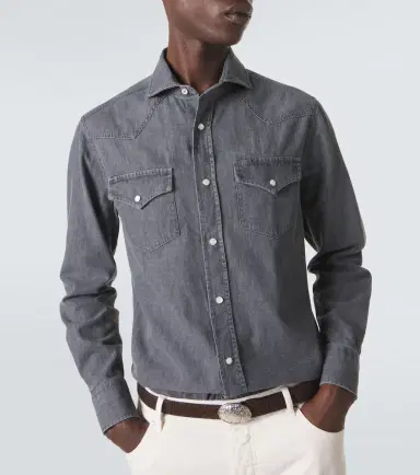 Brunello Cucinelli Denim shirt | Thumbnail 4
