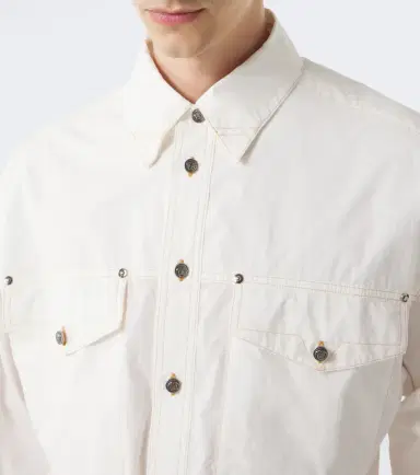 Versace Medusa denim overshirt | Thumbnail 4 Versace Medusa denim overshirt | Thumbnail 4