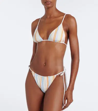 SIR. Pernille striped triangle bikini top | Thumbnail 3