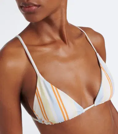 SIR. Pernille striped triangle bikini top | Thumbnail 4