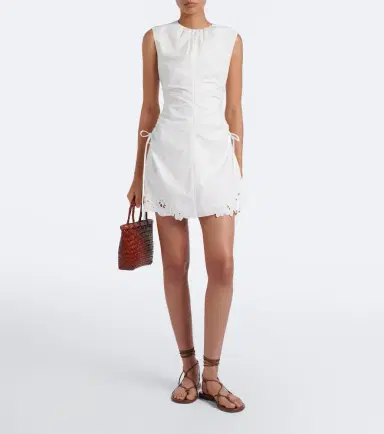 SIR Klara ruched cotton minidress | Thumbnail 3