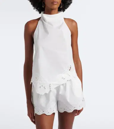 SIR. Klara cotton halterneck top | Thumbnail 3