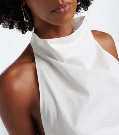 SIR. Klara cotton halterneck top | Thumbnail 4