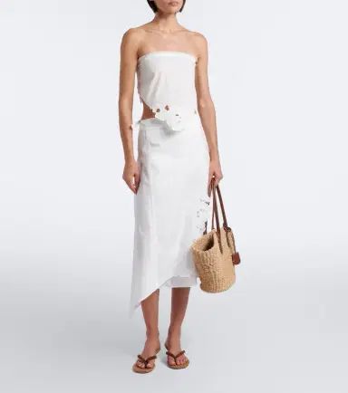 SIR. Klara asymmetric cotton midi skirt | Thumbnail 2 SIR. Klara asymmetric cotton midi skirt | Thumbnail 2
