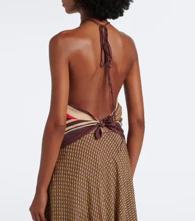 SIR. Cooper printed halterneck top | Thumbnail 4
