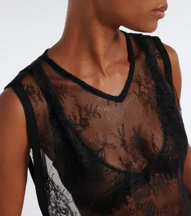 SIR. Ingrid sheer lace top | Thumbnail 6