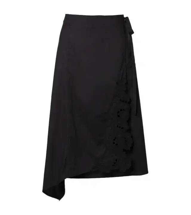 SIR Klara asymmetric cotton midi skirt