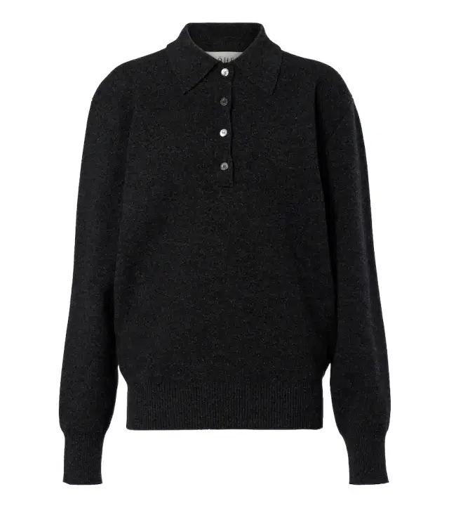Róhe Wool, cashmere, and silk-blend polo sweater