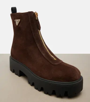 Prada Suede platform ankle boots | Thumbnail 2