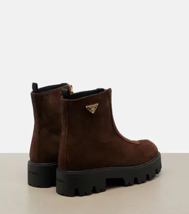 Prada Suede platform ankle boots | Thumbnail 4