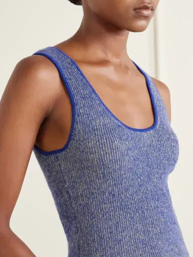 The Elder Statesman Marl Knitted Cashmere Tank | Thumbnail 3 The Elder Statesman Marl Knitted Cashmere Tank | Thumbnail 3