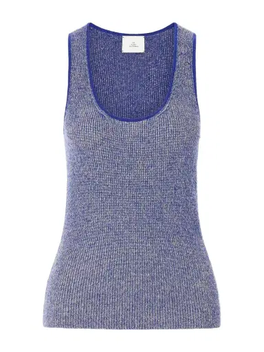 The Elder Statesman Marl Knitted Cashmere Tank | Thumbnail 1 The Elder Statesman Marl Knitted Cashmere Tank | Thumbnail 1