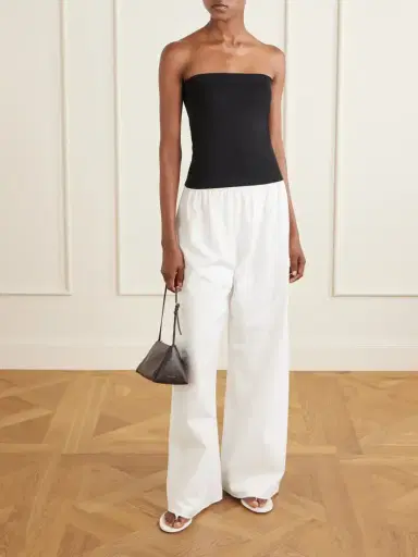 FLORE FLORE Bes Strapless Organic Cotton-jersey Top | Thumbnail 2