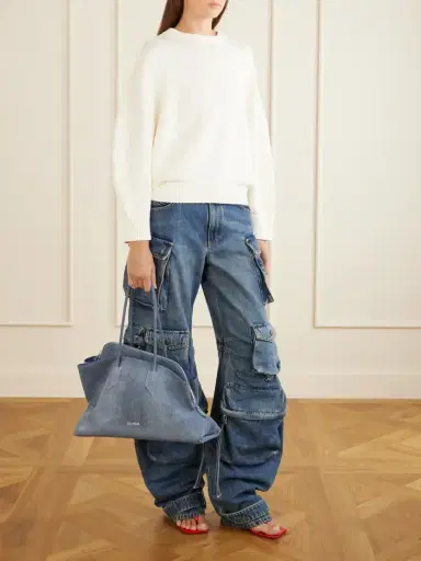 The Attico La Passegiata Medium Asymmetric Denim Shoulder Bag | Thumbnail 3 The Attico La Passegiata Medium Asymmetric Denim Shoulder Bag | Thumbnail 3