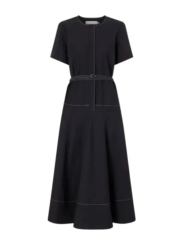 Proenza Schouler White Label Elizabeth Belted Poplin Maxi Dress