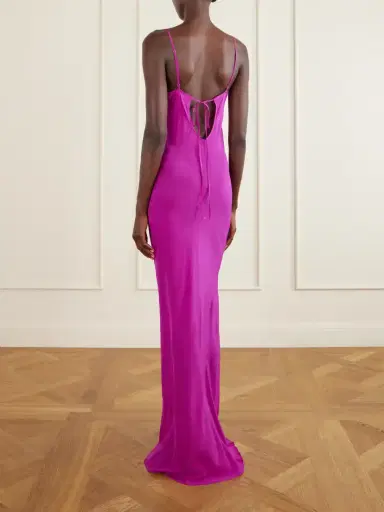 SARA CRISTINA Palm Turquoise-embellished Silk-chiffon Maxi Dress | Thumbnail 3 SARA CRISTINA Palm Turquoise-embellished Silk-chiffon Maxi Dress | Thumbnail 3