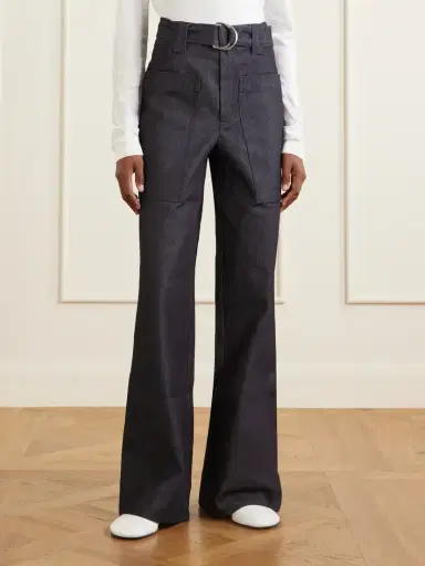 Proenza Schouler White Label Lina Belted Stretch-cotton Twill Wide-leg Pants | Thumbnail 3