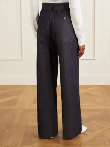 Proenza Schouler White Label Lina Belted Stretch-cotton Twill Wide-leg Pants | Thumbnail 4
