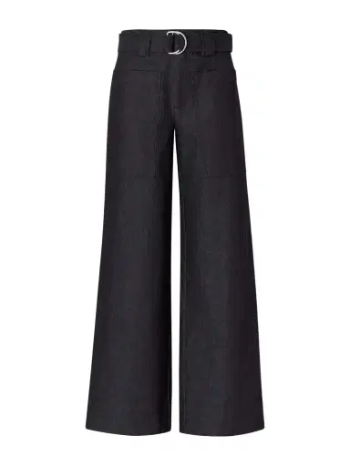 Proenza Schouler White Label Lina Belted Stretch-cotton Twill Wide-leg Pants | Thumbnail 1