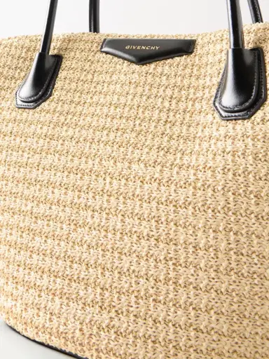 Givenchy Antigona Small Leather-trimmed Raffia Tote | Thumbnail 5