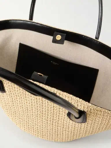 Givenchy Antigona Small Leather-trimmed Raffia Tote | Thumbnail 6