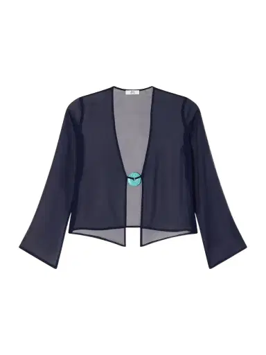 SARA CRISTINA Nerea Pearl-embellished Silk-chiffon Blouse | Thumbnail 1 SARA CRISTINA Nerea Pearl-embellished Silk-chiffon Blouse | Thumbnail 1