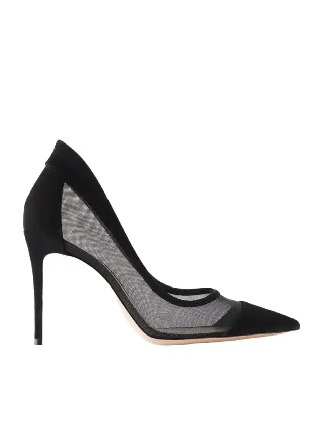 95 Mesh-trimmed Suede Pumps