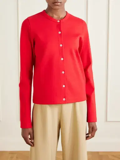 FLORE FLORE Poppy Organic Cotton-jersey Cardigan | Thumbnail 3 FLORE FLORE Poppy Organic Cotton-jersey Cardigan | Thumbnail 3