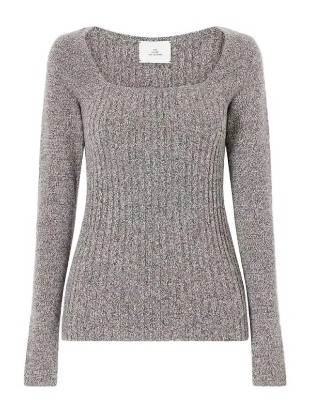 Marl Knitted Cashmere T-shirt